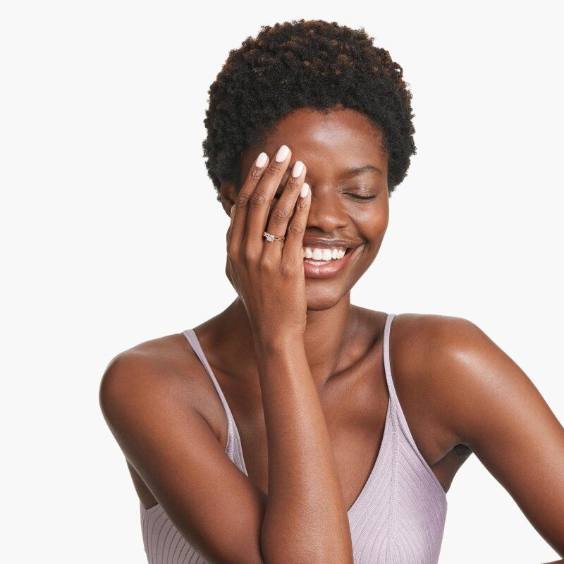 10K Rose Gold Infinity Vintage-Style Lab Diamond Engagement Ring-3