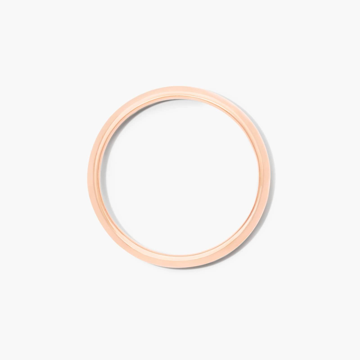 Aliança de casamento com lâmina de faca em ouro rosa 18K de 2 mm-5