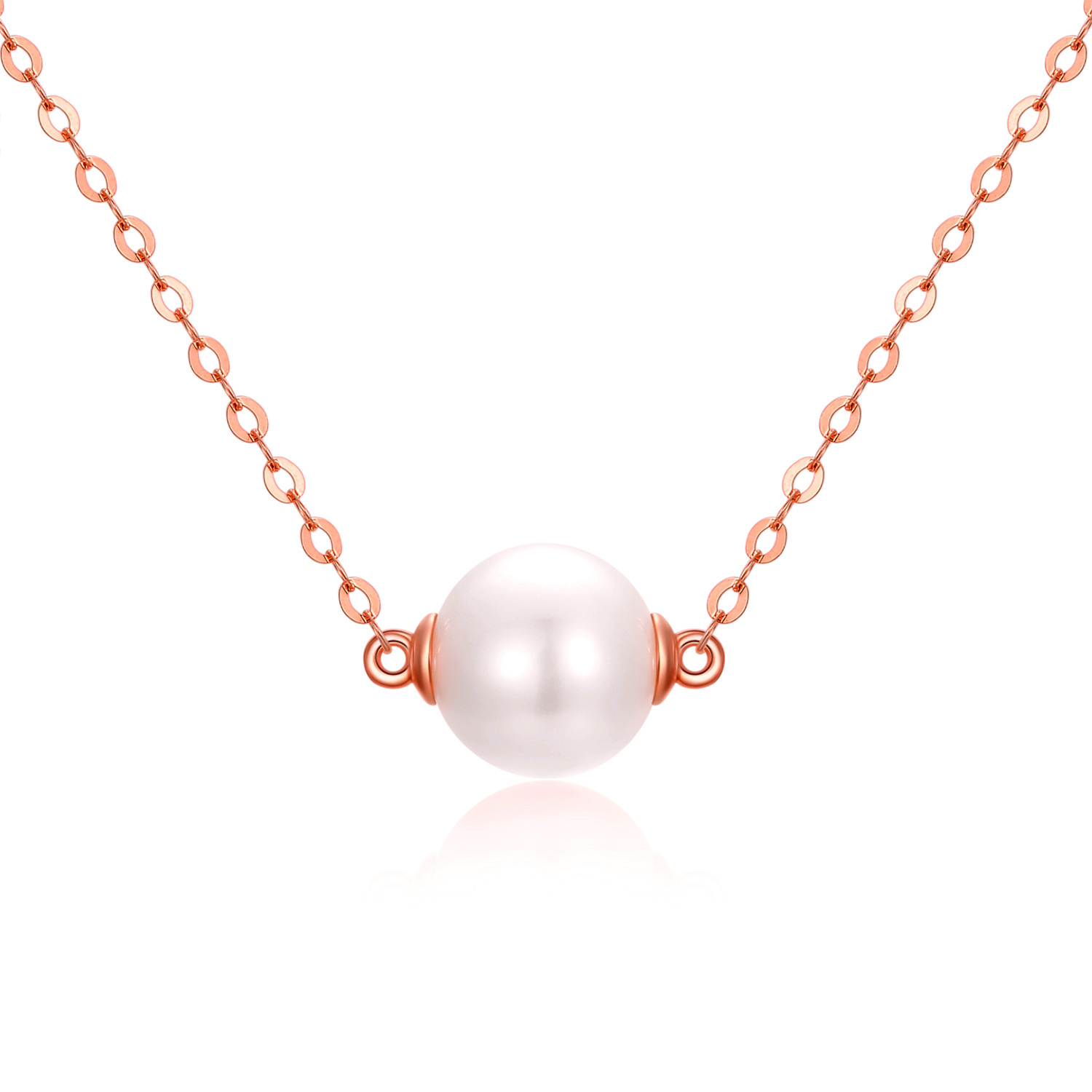 14K Rose Gold Pearl… - image