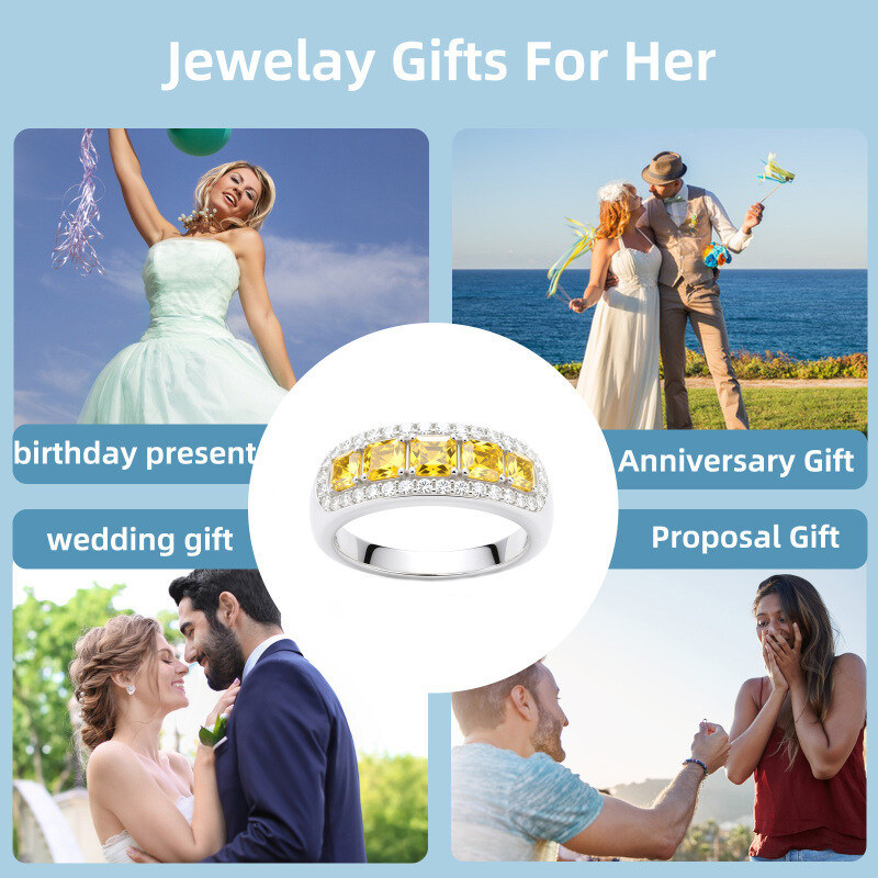 14K-Rosengold-Prinzessin-Schliff-Zitrin-Verlobungsring-6