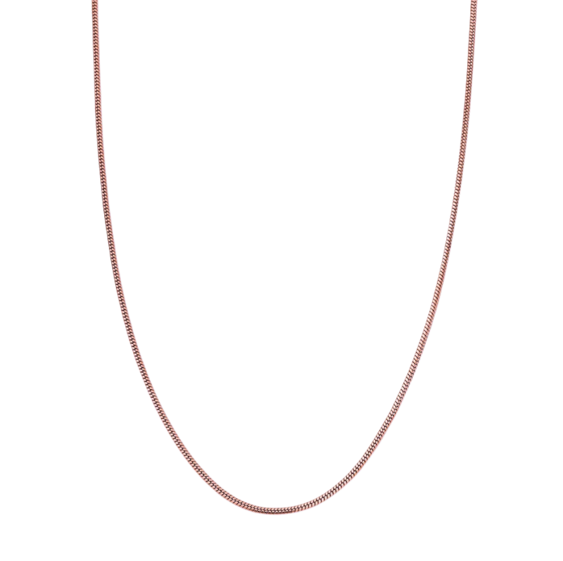 Sterling Silver with Rose Gold Plated Snake Chain Necklace 2mm-5