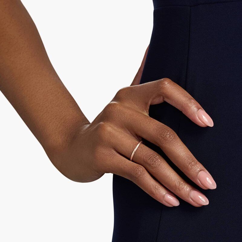 14k Rose Gold Traditional Classic Slightly Curved Wedding Band 2mm-3