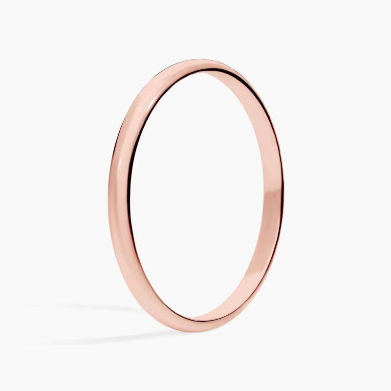 14k Rose Gold Traditional Classic Slightly Curved Wedding Band 2mm-4