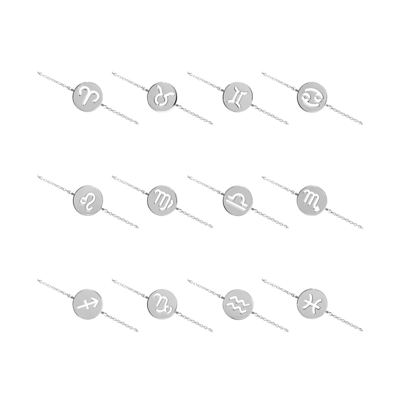 10k Rose Gold Zodiac Sign Bracelet-6
