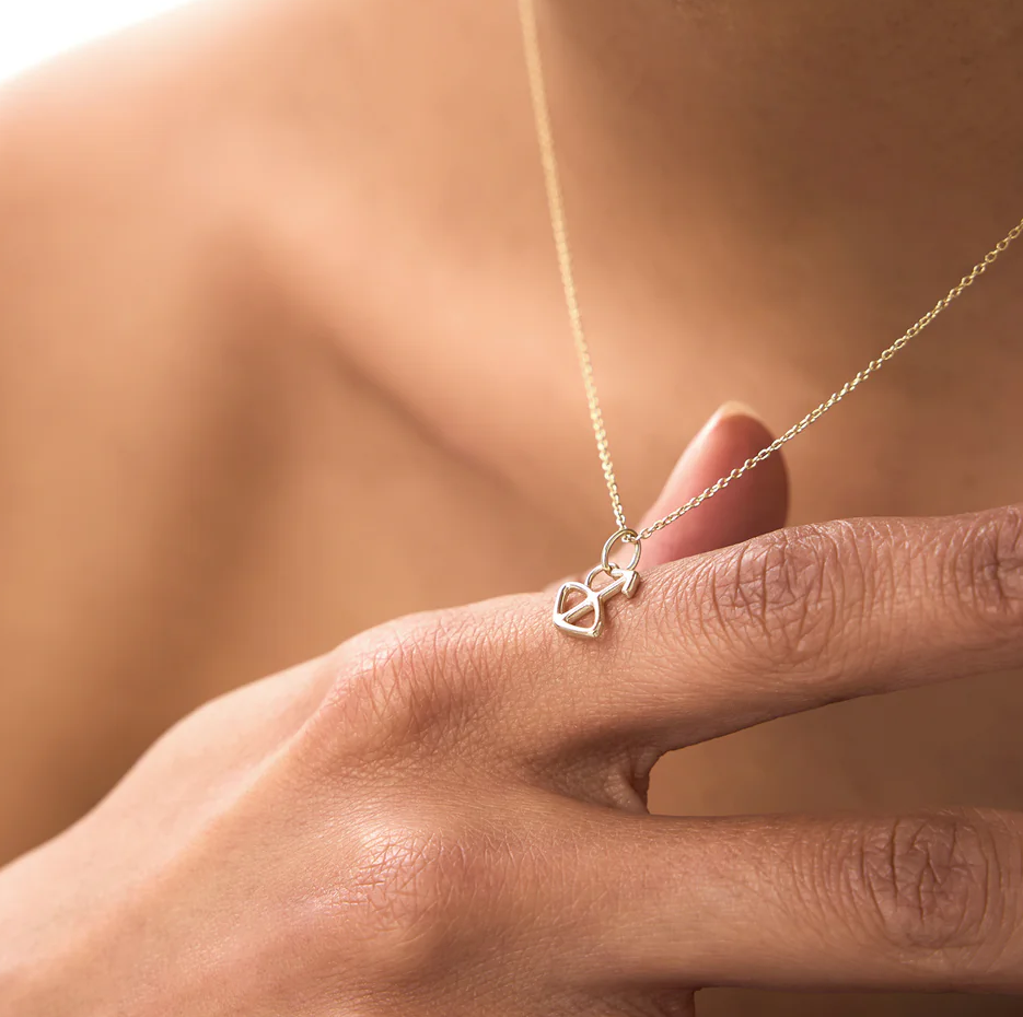14K Sagittarius Zodiac Charm Necklace-2