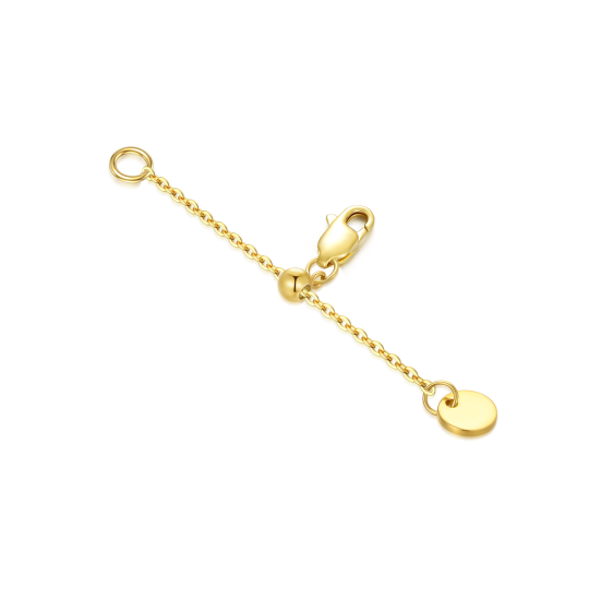 14K O-Shaped Chain Calendering Jewelry Extension Chain 2Inch For Women (Chaîne en forme de