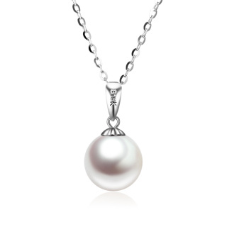 10K White Gold Extender Circular Pearl Strand Necklace For Women-20