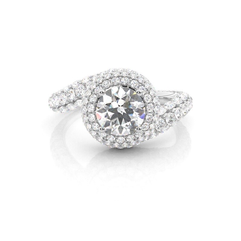 14K White Gold Roun… - image