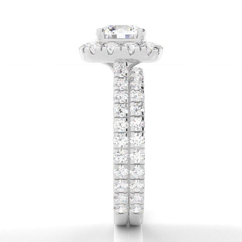 10K Rose Gold 1 to 3.5 CT.T.W. Round Lab Created Diamond Wedding Ring D VVS1 3EX IGI Certified-3