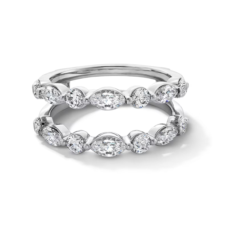 14K White Gold 1.5 CT. T.W Lab Created Diamond Wedding Ring D Color VVS1 Clarity 3EX IGI Certified-1