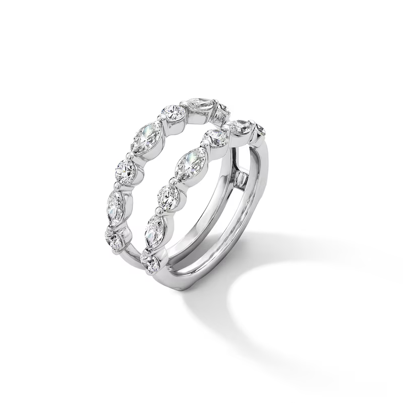 Anel de Noivado em Ouro Rosa 10K com Diamante Sintético de 1,5 CT (Total) Cor D, Clareza VVS1, Certificado IGI (3EX)-3