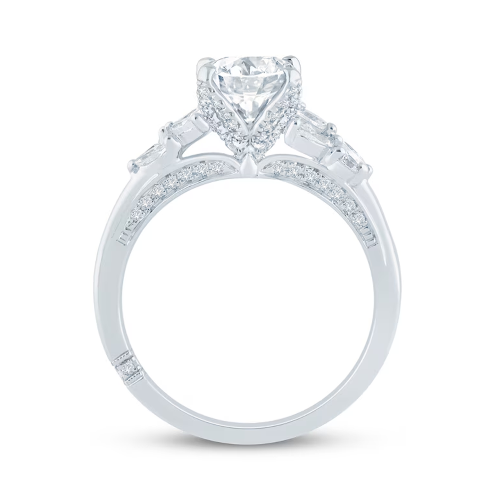 10K White Gold 1 to 3.5 CT.T.W. Marquise Cut Lab Created Diamond Engagement Ring D-VVS1 IGI Certified-3