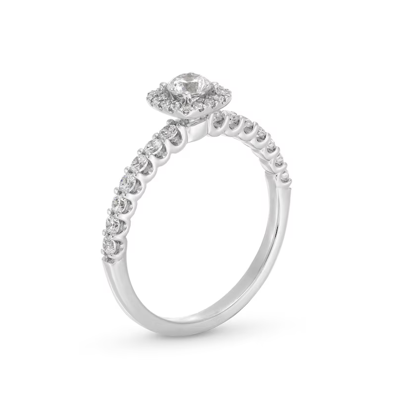 10K White Gold 0.75 to 3.25 CT.T.W. Round Lab Created Diamond Custom Engagement Ring VVS1 Clarity 3EX IGI Certified-3