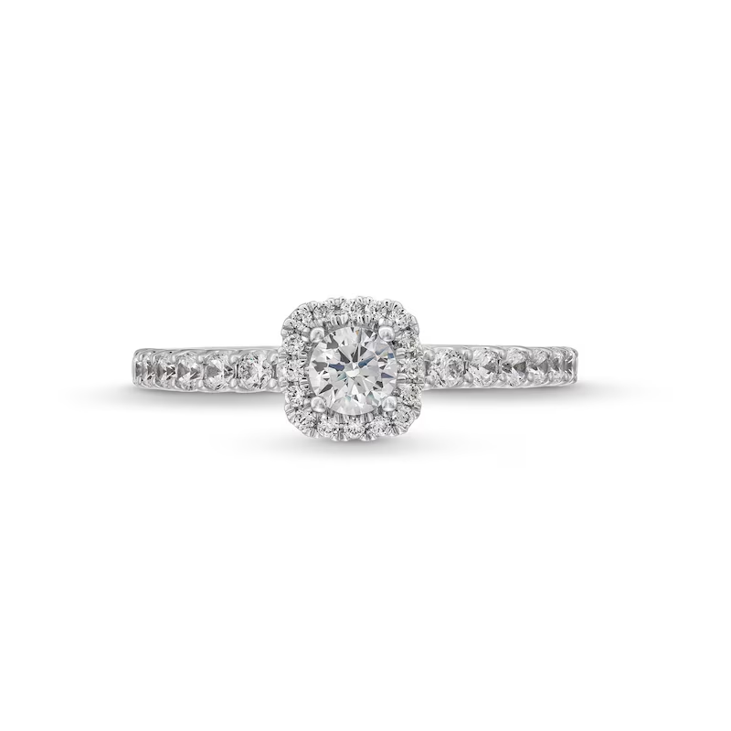 10K White Gold 0.75 to 3.25 CT.T.W. Round Lab Created Diamond Custom Engagement Ring VVS1 Clarity 3EX IGI Certified-4