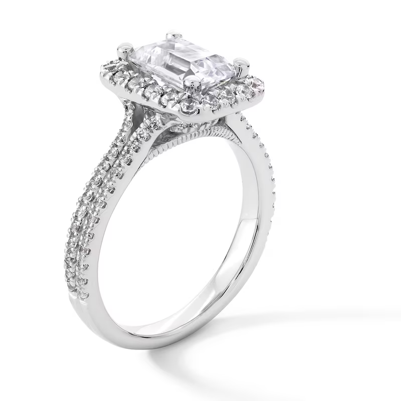 10K White Gold 1.25 to 3.75 CT.T.W Emerald Cut Lab Created Diamond Engagement Ring D VVS1-VS1 IGI Certified-3