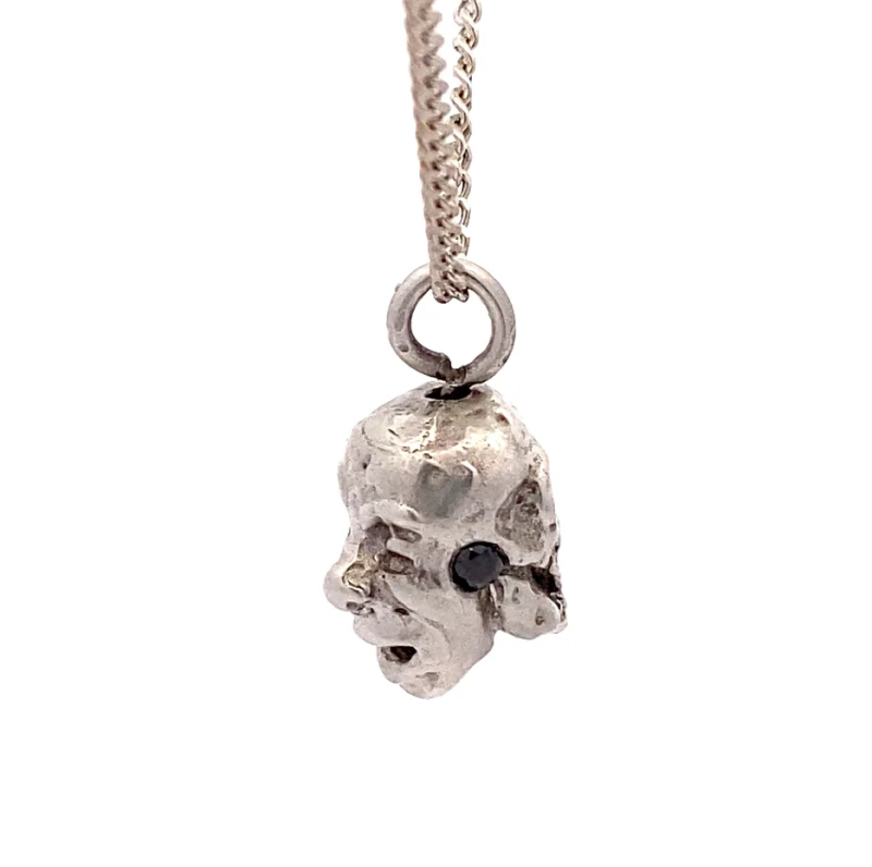 Sterling Silver Black & White Diamond Life After Death Pendant-5