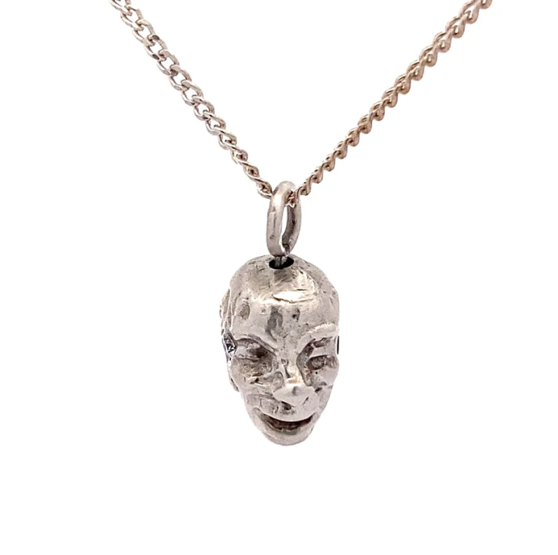 Sterling Silver Black & White Diamond Life After Death Pendant-6