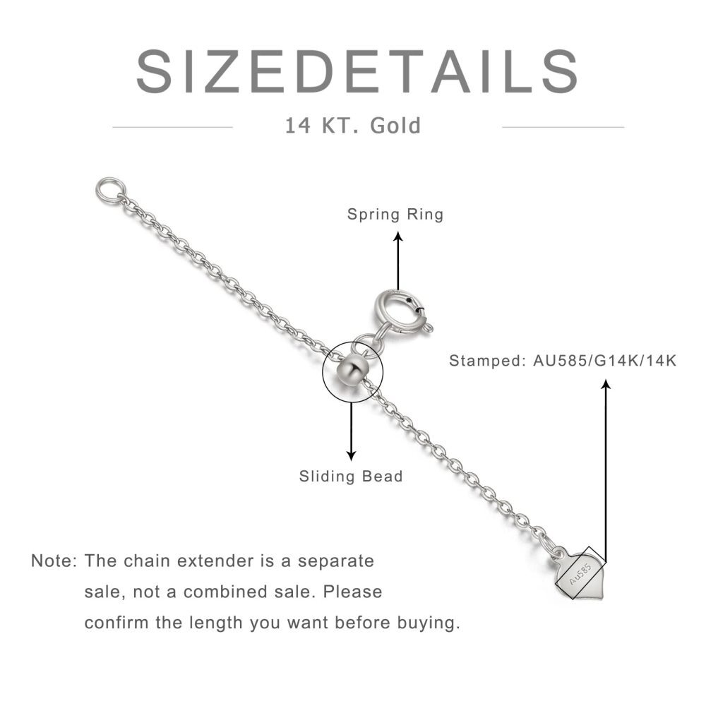 1 Inches 10K Gold Extender Chain For Necklaces & Bracelets-5