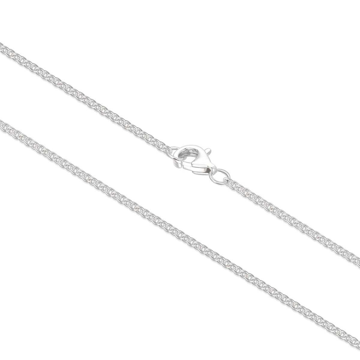 14K White Gold Cable Chain Necklace-1