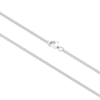 10K White Gold Cable Chain Necklace-5