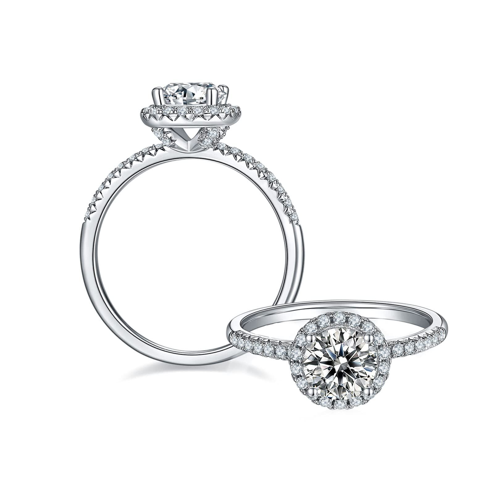 14K White Gold Roun… - image