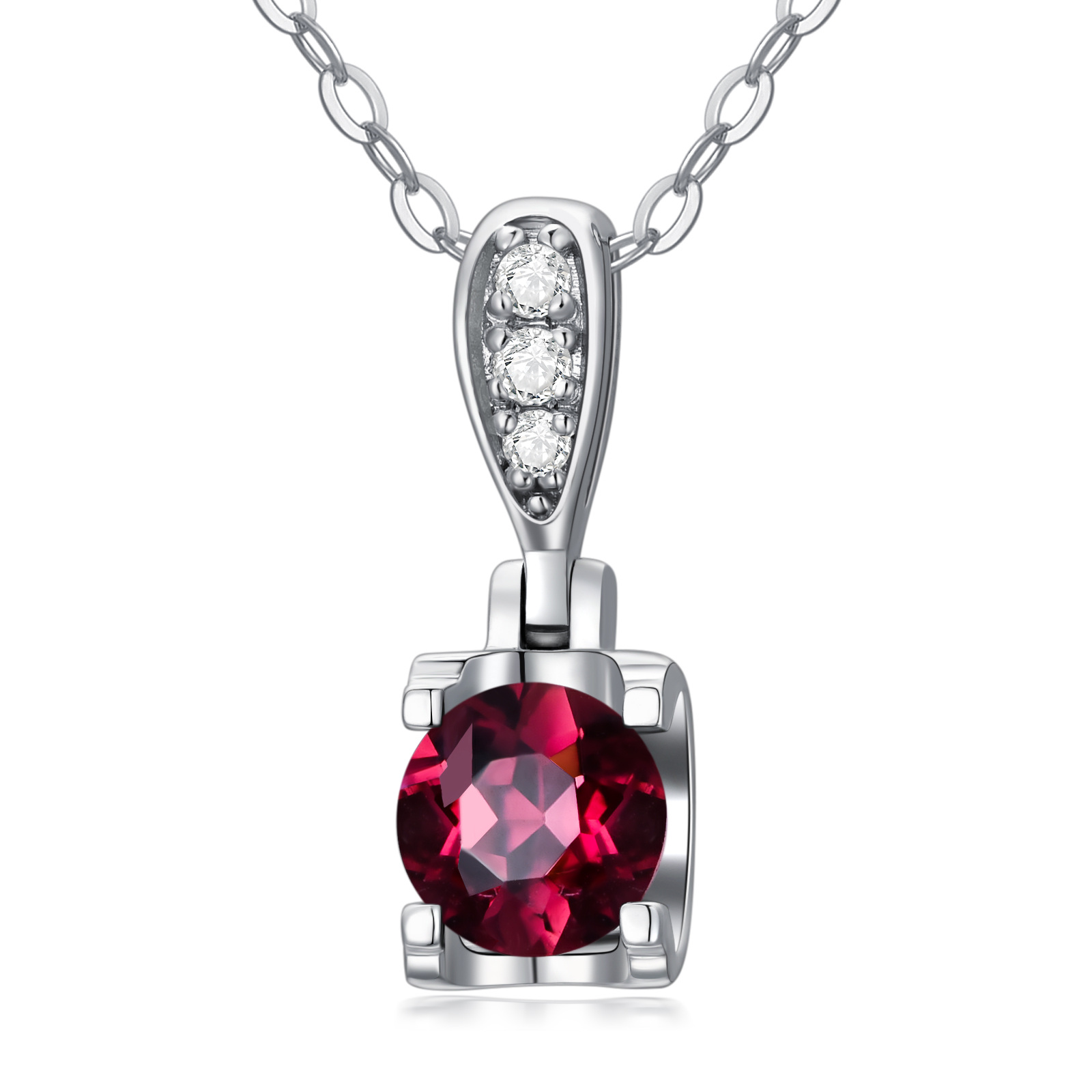 14K White Gold Circ… - image