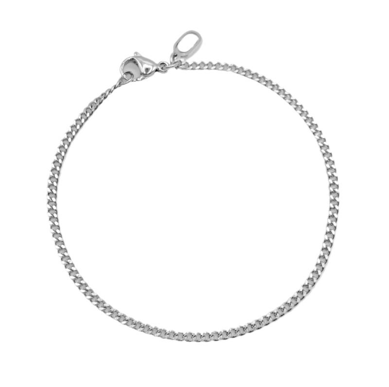 Chaîne Connell en or blanc 18 carats, 2 mm-1