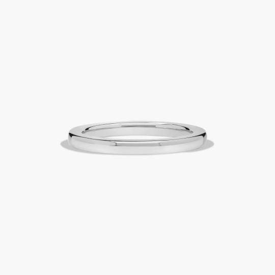 Obrączka ślubna z białego złota 14K Contour 2 mm