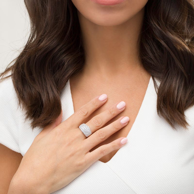 10K Gold 2 CT. T.W. Gold Round Lab Created Diamond Wedding Ring D Color VVS1-VS1 Clarity 3EX-2