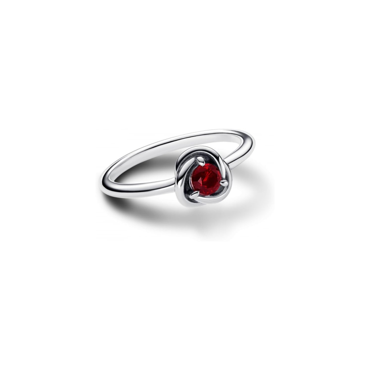 14K Garnet Personalized Engraving Rose Ring-1