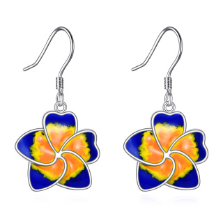 Sterling Silver Hawaiian Drop Earrings-2