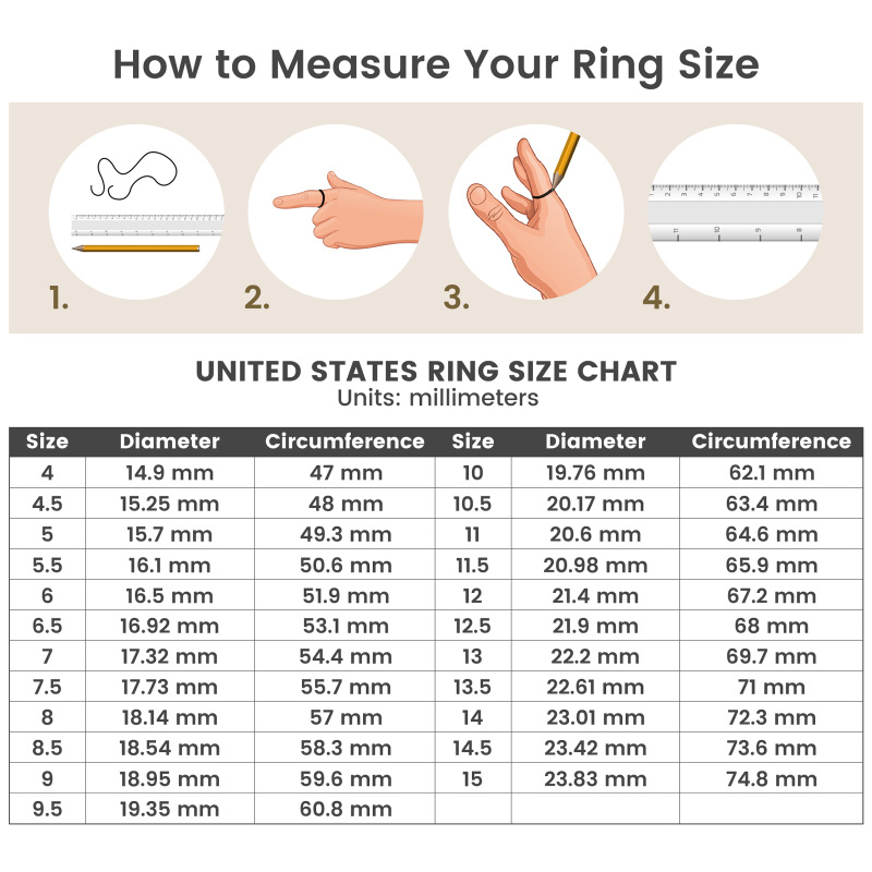 10K White Gold Heart Cubic Zirconia Personalized Engraving & Birthstone Ring-6