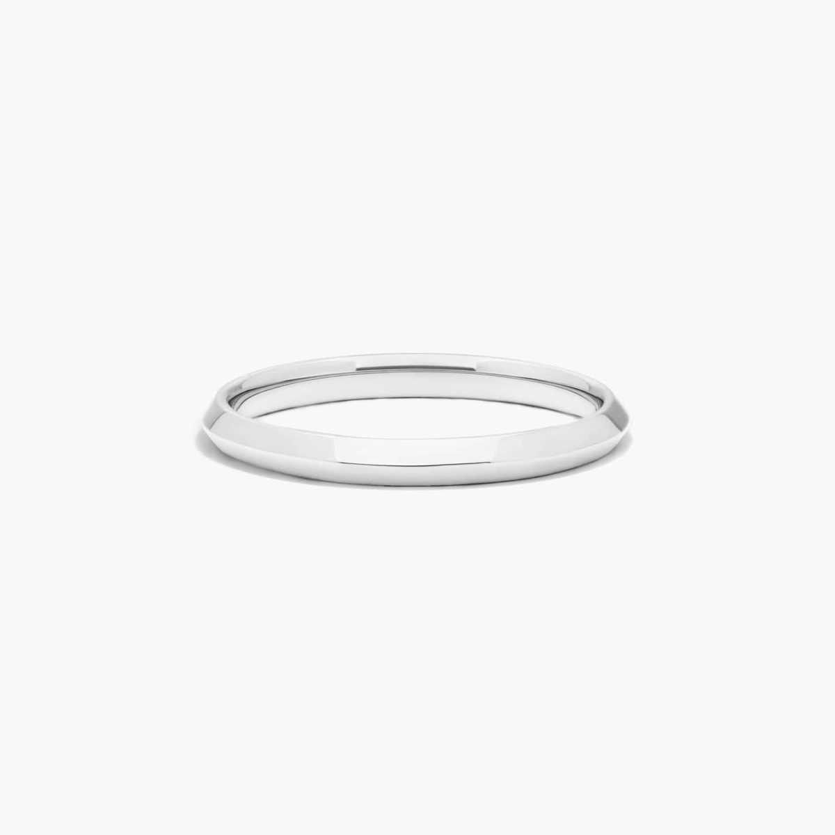 18K White Gold Knife Edge Wedding Band 2mm-1