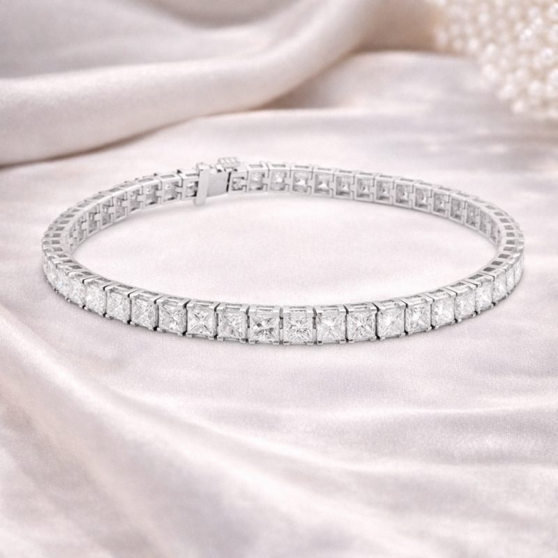 18K Weißgold-Labor-Diamant-Tennisarmband-3