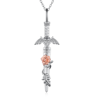 Sterling Silver Master Sword Necklace Hyrule Warriors Jewelry Gifts for Unisex-5