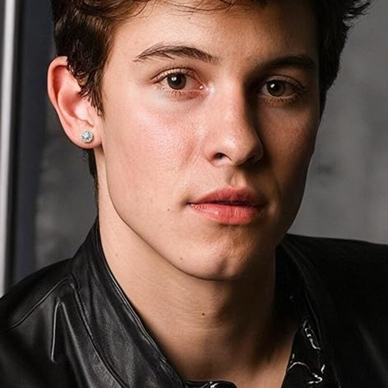 Aretes de Tachuela de Moissanita y Oro Blanco 14K-2