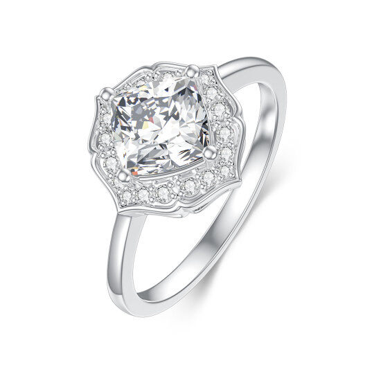 18K witgouden Moissanite trouwring-1