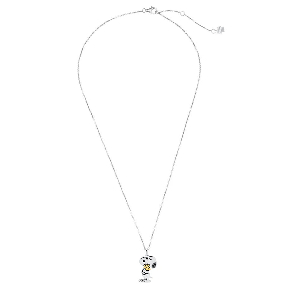 Collar de plata de ley con Peanuts, Snoopy y Woodstock-3