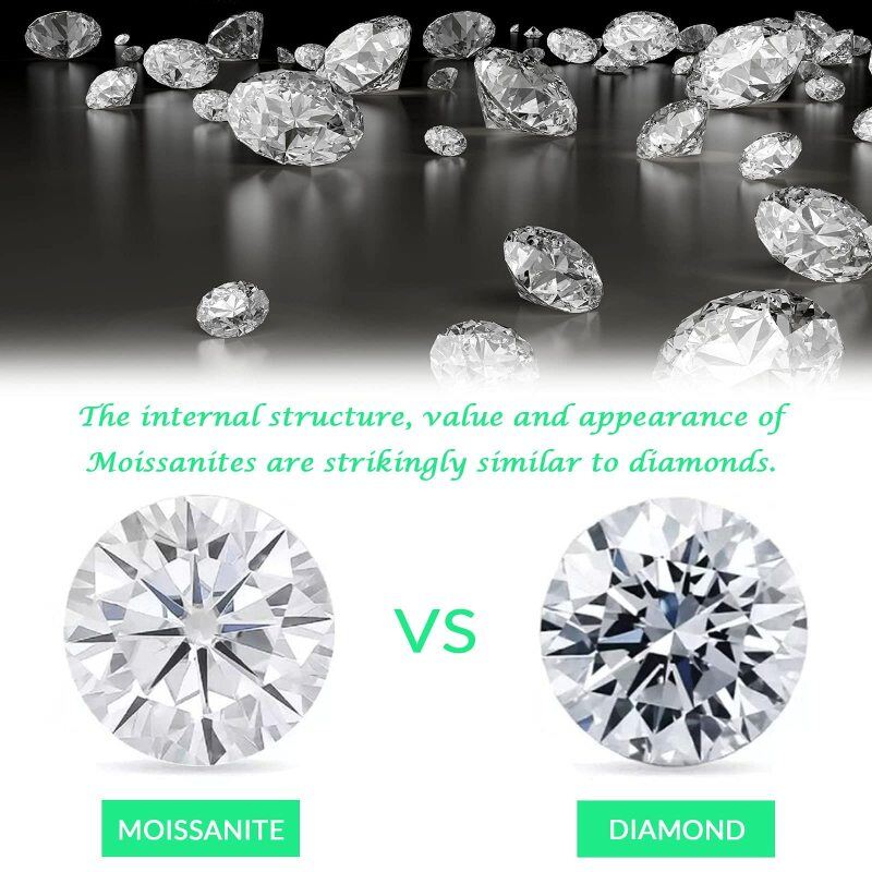 Anel de moissanite em forma de pêra de ouro branco 18K-6