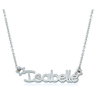 14K White Gold & Personalized Classic Name Star Pendant Necklace-56