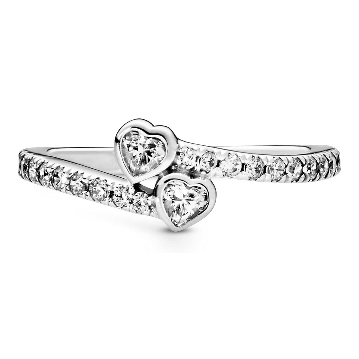 14K White Gold Personalized Engraving & Heart Ring-1