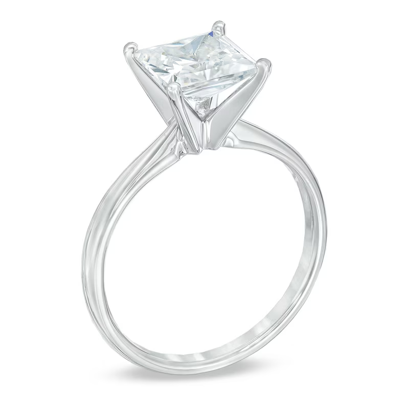 10K Gold 0.5 to 3 CT Princess Cut Lab Created Diamond Engagement Band D Color VVS1 Clarity 3EX IGI Certified-3