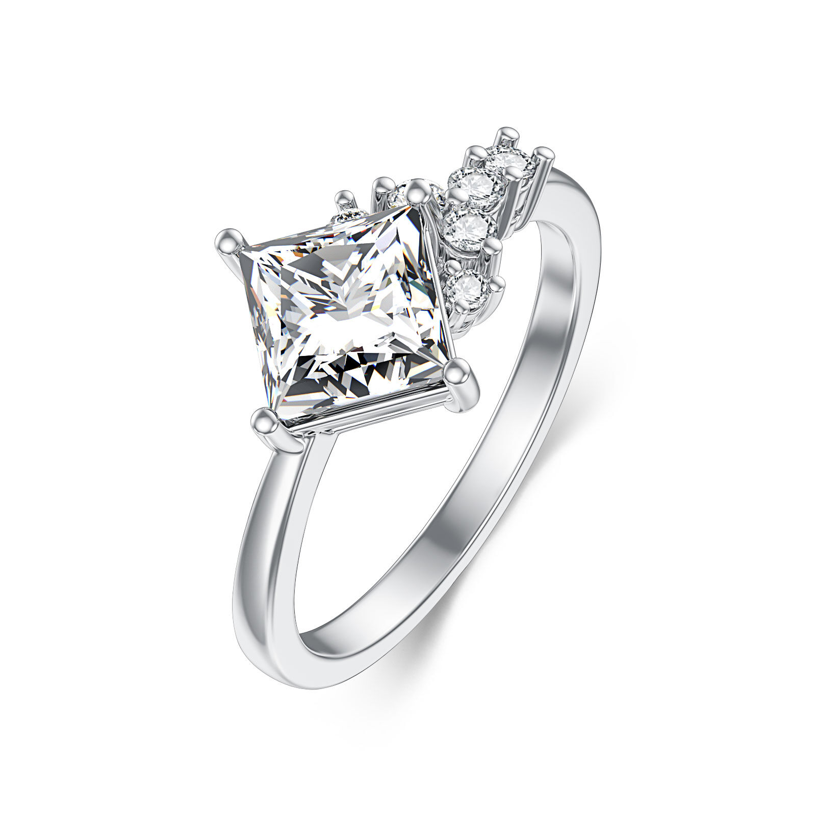 14K White Gold Prin… - image