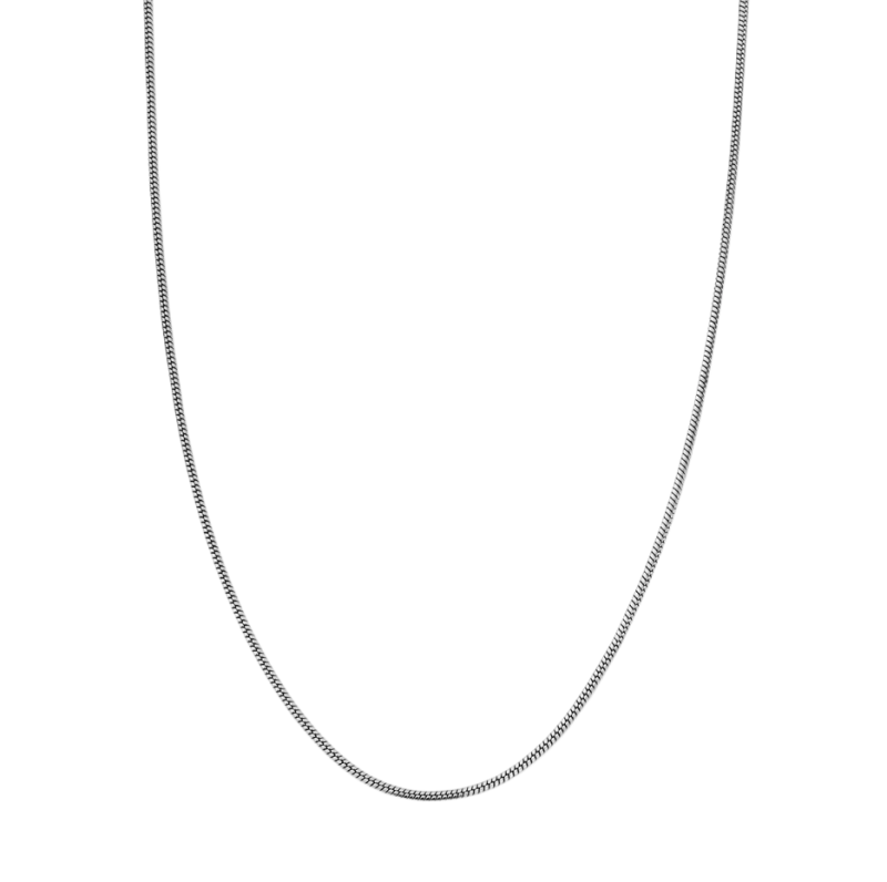 18K White Gold Snake Chain Necklace 2mm-1