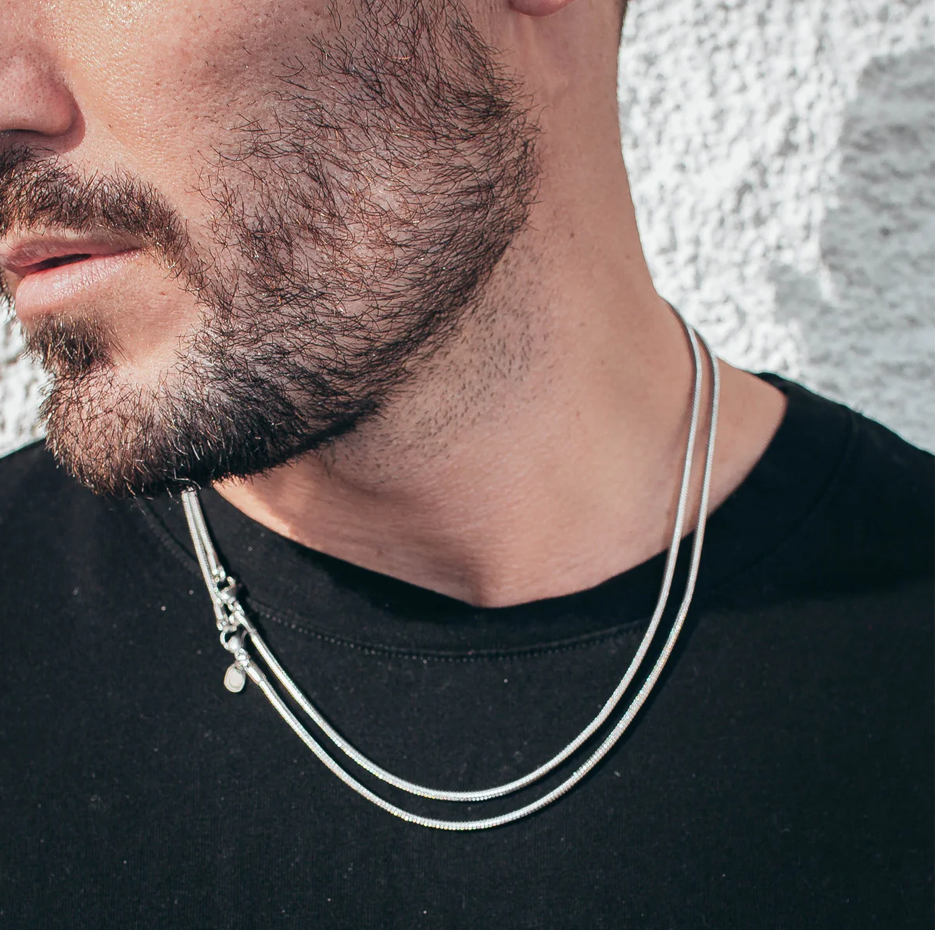 Sterling Silver Snake Chain Necklace 2mm-2