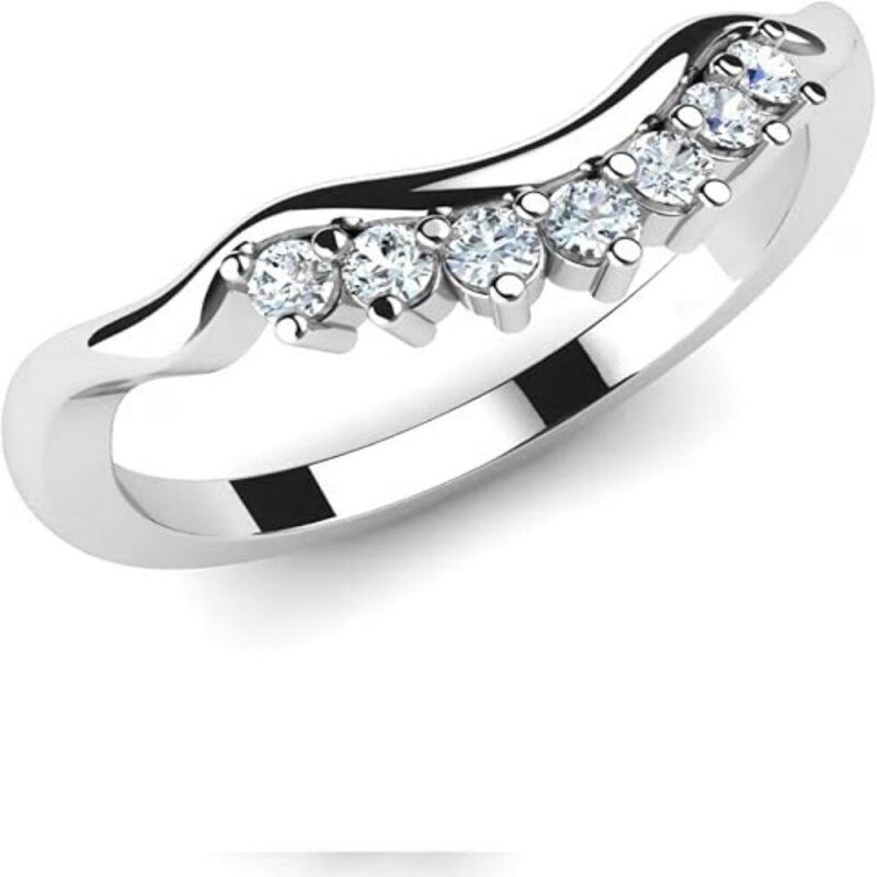 10K White Gold 1 to 3 CT Round Cut Lab Created Diamond Bridal Set-5