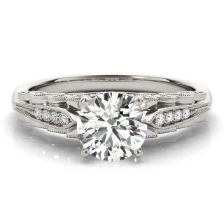 10K White Gold Cubic Zirconia Wedding Ring-2