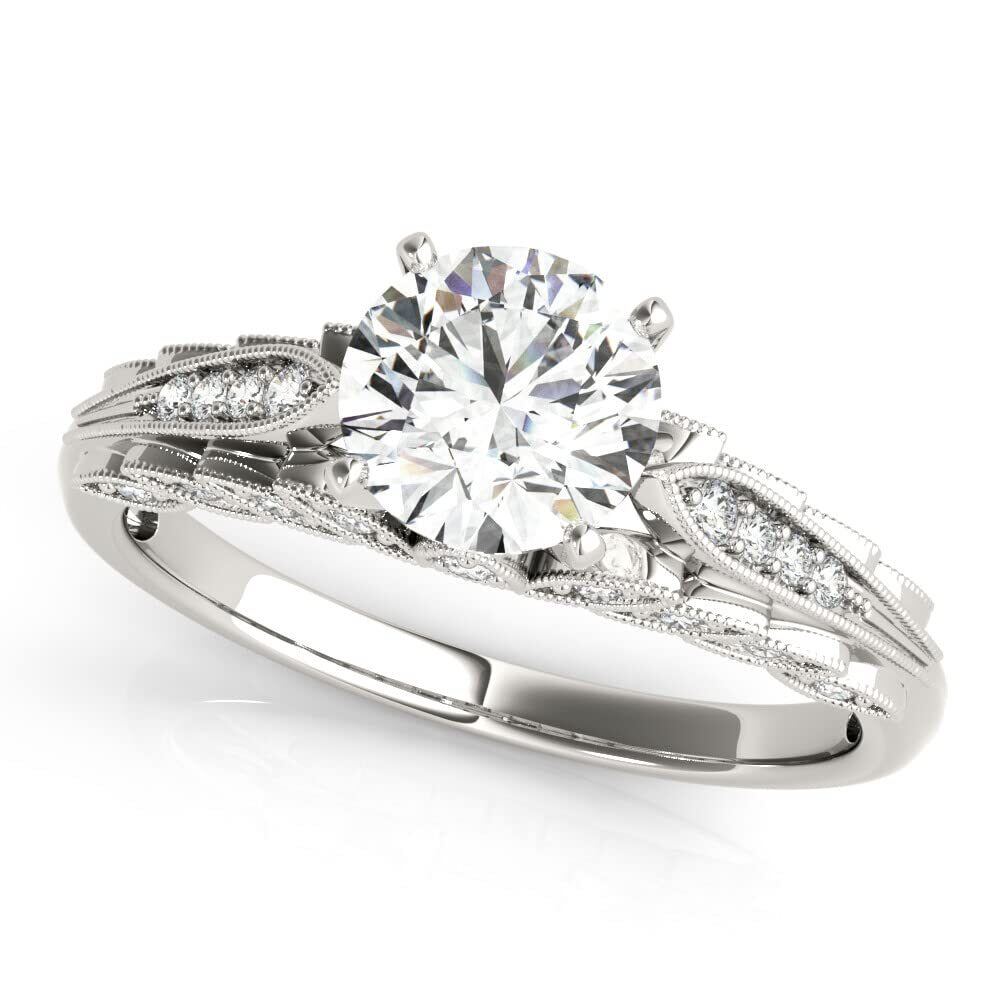 10K White Gold Cubic Zirconia Wedding Ring-2