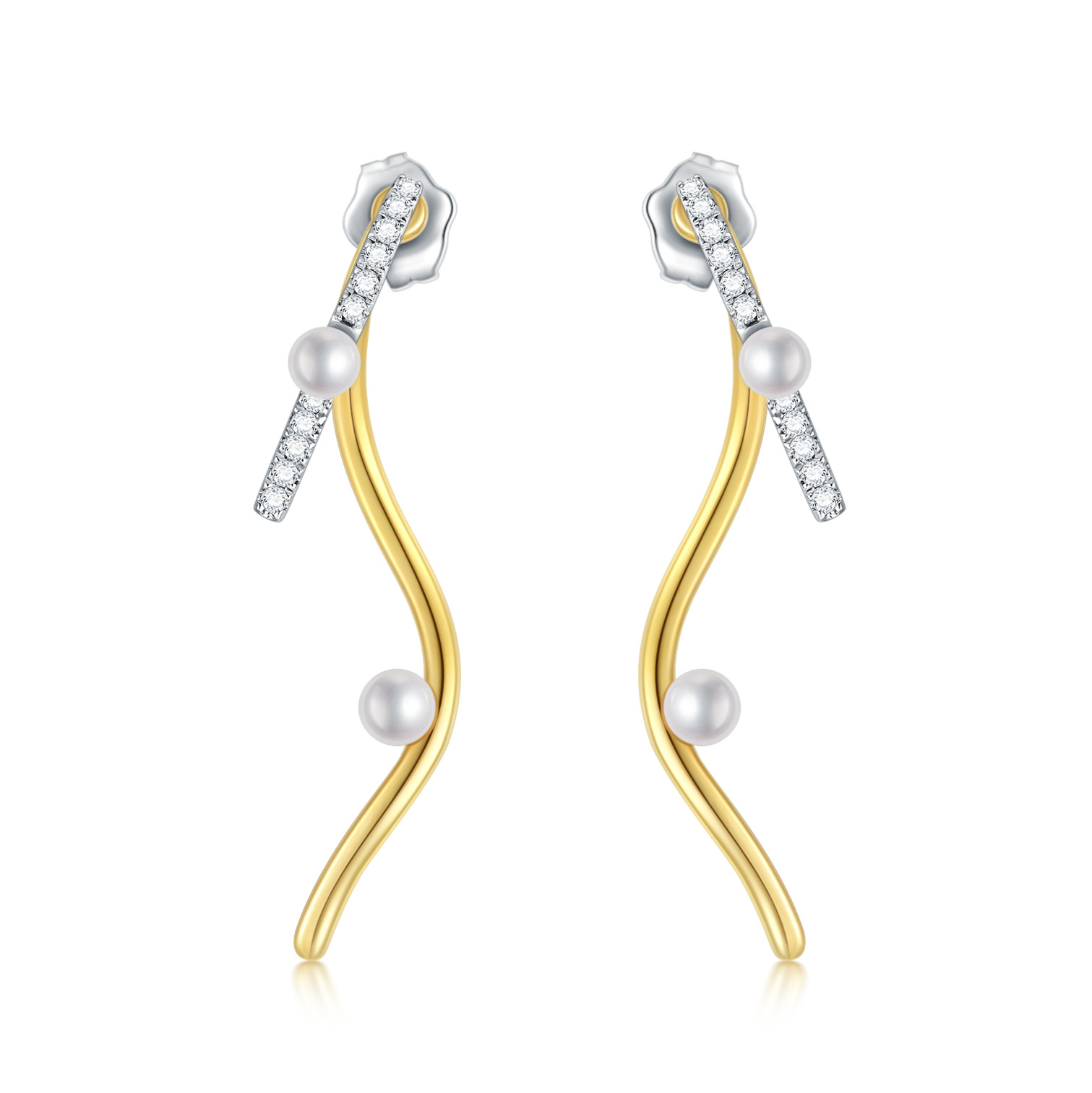 14K Two-Tone Circul… - image