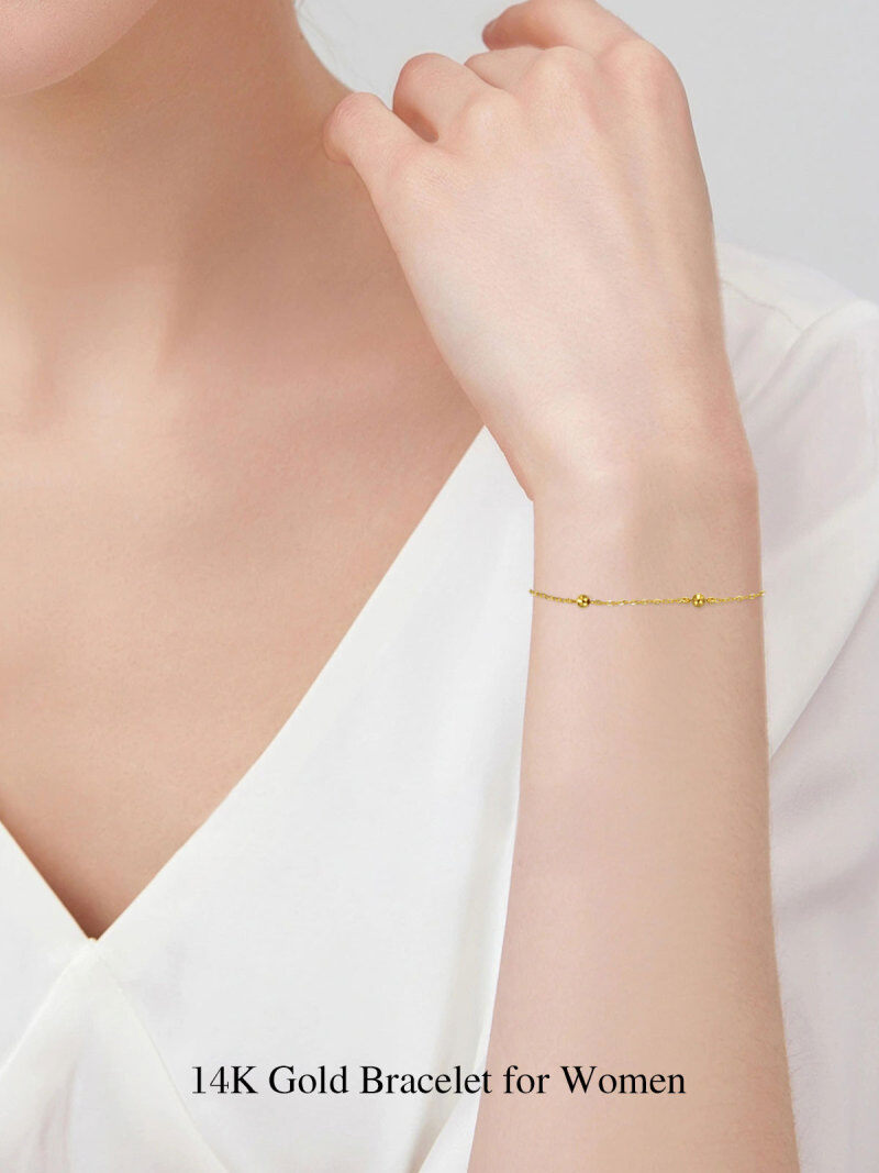 Armband aus 10-karätigen Gelbgoldperlen-2